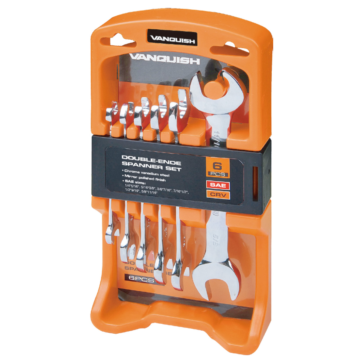 6-PIECE DOUBLE-ENDED  SPANNER SET