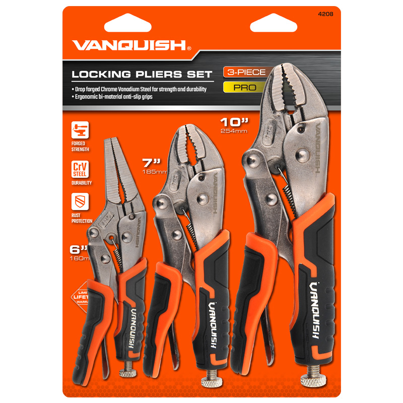 3-PIECES LOCKING PLIERS SET