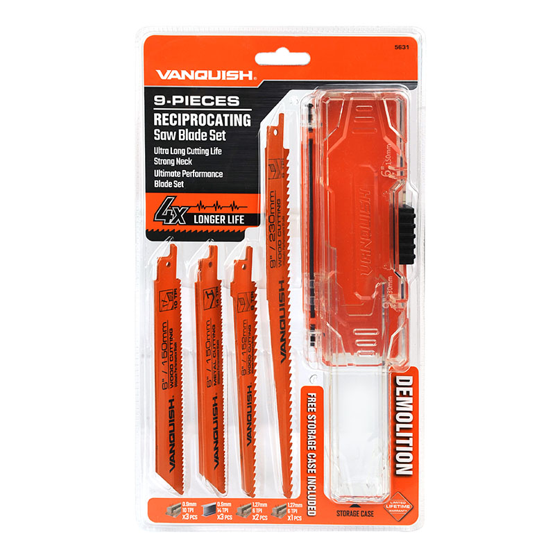 9-PIECES RECIPROCATING SAW BLADE SET