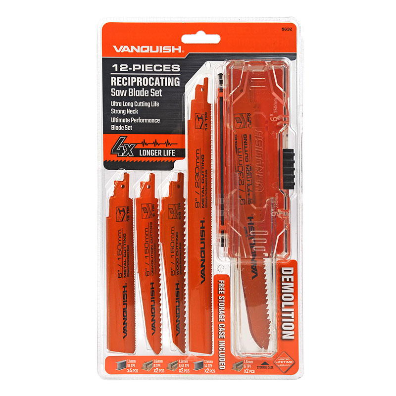 12-PIECES RECIPROCATING SAW BLADE SET