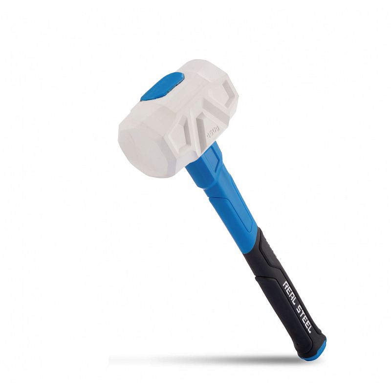 Powernail Model 5MI Double Cap White Rubber Mallet, 4 Lbs, Non-Marring Head For Flooring